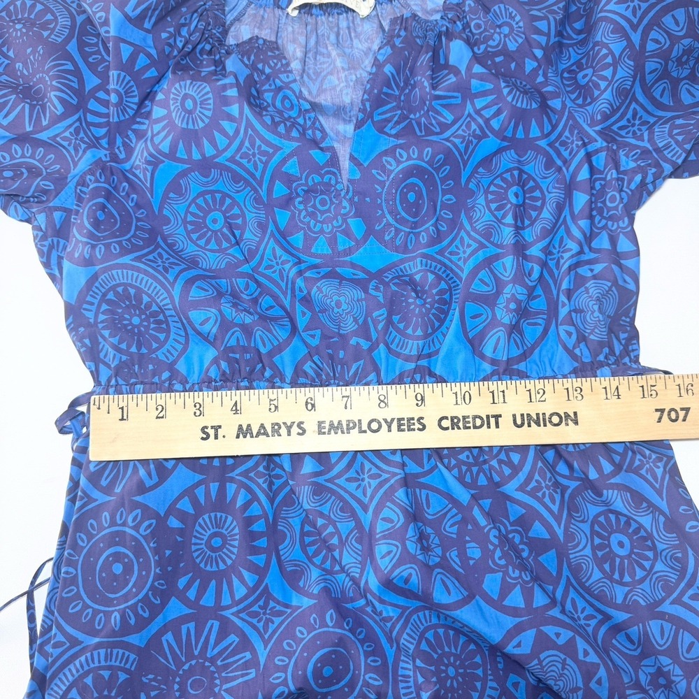 Marie Oliver Womens Farin Tiered Midi Dress XS Sodalite Coin Print Luxury $438 - Picture 12 of 13